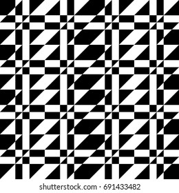 Seamless black and white pattern. Black and white geometric decorative pattern