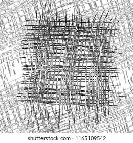 Seamless black and white pattern with grunge striped , checkered square elements for web design