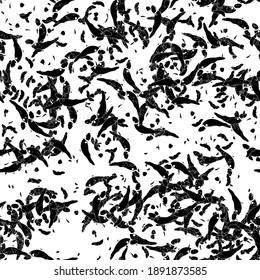 Seamless black and white pattern. Monochrome grunge background