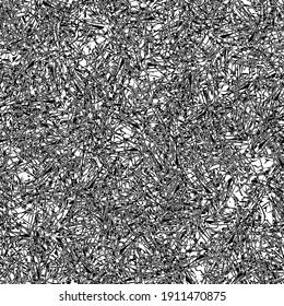 Seamless black and white pattern. Monochrome grunge background