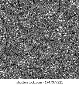 Seamless black and white pattern. Monochrome grunge background