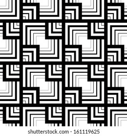 Seamless black and white pattern, simple vector stripes geometric background, accurate, editable and useful background for design or wallpaper.