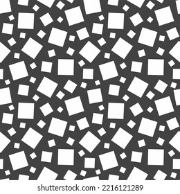 Seamless black and white pattern with squares. Geometric background. Vector illustration. Design for web, wallpaper, wrapping, textile, fabric, cover.