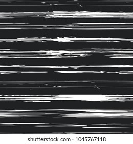 Seamless black and white pattern. Striped background. Hand drawn trace elements. Vector illustration.