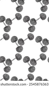Seamless black and white pattern with trees