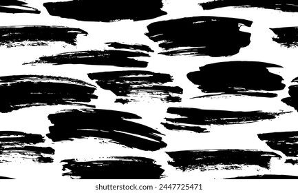 Fondo de Vector de patrón blanco y negro sin costuras. Impresión gráfica dibujada a mano. Vector pinceladas trazos Elementos de diseño. Perfecto para Fondos de pantalla, rellenos de patrones, fondos de página de Web, textura de superficie