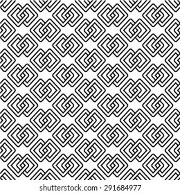 Seamless black and white pattern vector