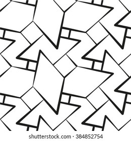 Seamless black and white pattern vector