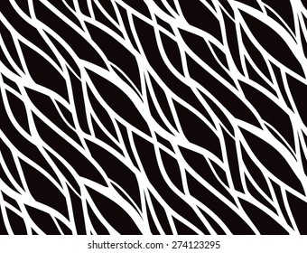 Seamless Black White Pattern Waves Stock Vector (Royalty Free ...