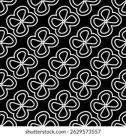 Seamless black and white patterns. Simple vector graphics. Retro pattern white geometric, Vector seamless geometric pattern