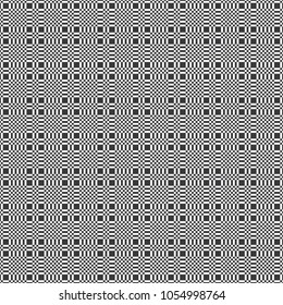 Seamless black and white pixel retro plaid op art textile pattern vector