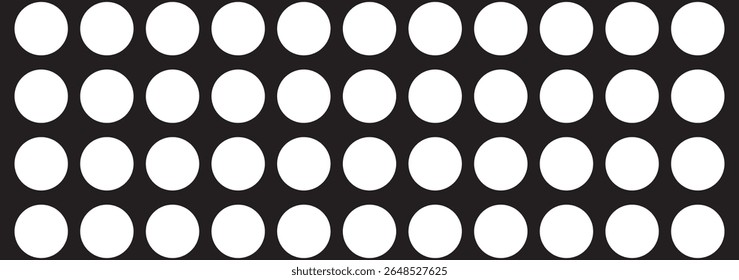 cor muito editável padrão de pontos polka preto e branco sem costura