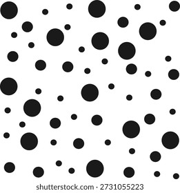Patrón de lunares blancos y negros sin costuras para textiles impresos, uso de diseño de Fondo de pantalla