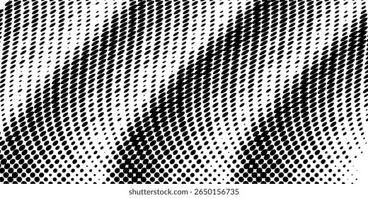 Seamless black and white polkadot halftone background with bold contrast, ideal for pop art, retro design, print, or comic style visuals.