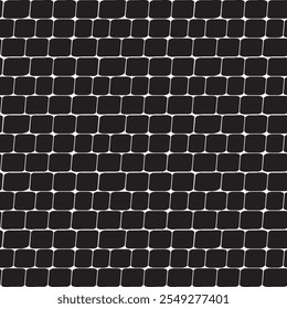 Fundo de vetor de padrão de pele de réptil preto e branco sem costura. Textura de ladrilho arredondada geométrica abstrata para projetos de design.