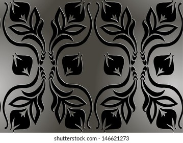 seamless black and white retro pattern