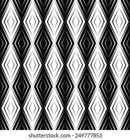 seamless black and white rhombus pattern.