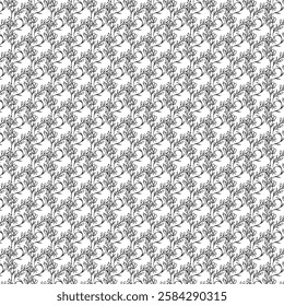 Seamless black and white silhouette  pattern texture background illustration.