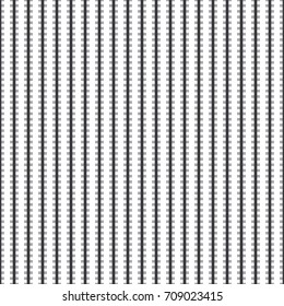 Seamless black and white spiky stripes textile background pattern vector