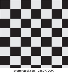 Seamless black and white square grid pattern for background