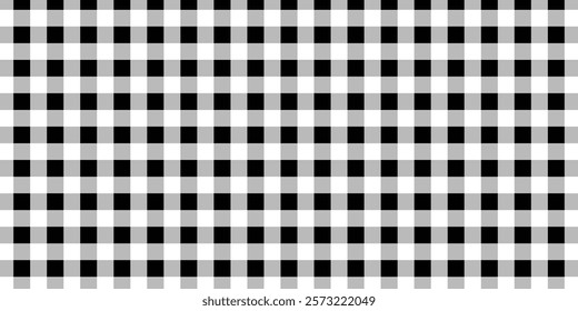 Seamless black and white square grid pattern for background