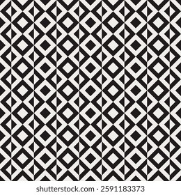 Seamless black and white square triangle pattern background. Repeated and decorative design that can be used for packaging, decorating, interior design, wallpapers, banners, and more.