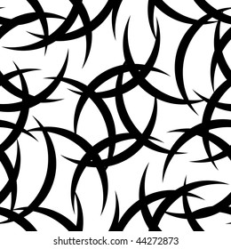 Seamless black and white swirl pattern