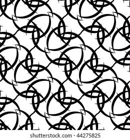 Seamless black and white swirl pattern