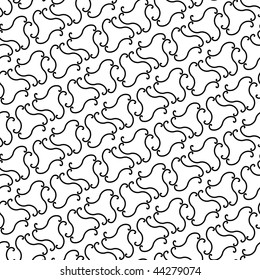 Seamless black and white swirl pattern