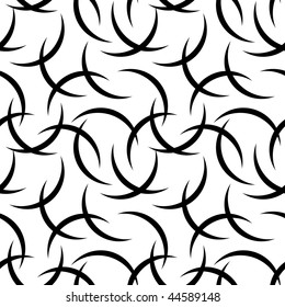 Seamless black and white swirl pattern