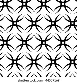 Seamless black and white swirl pattern
