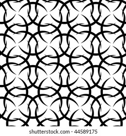 Seamless black and white swirl pattern