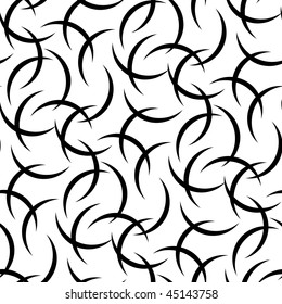 Seamless black and white swirl pattern