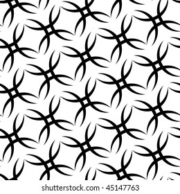 Seamless black and white swirl pattern