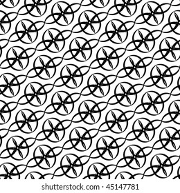 Seamless black and white swirl pattern