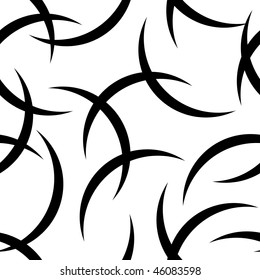 Seamless black and white swirl pattern