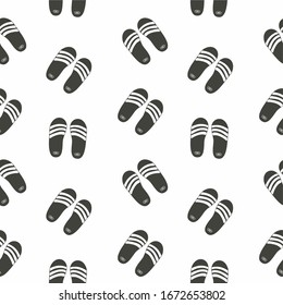 Seamless black and white texture, beach rubber slates, vector illustration on a white background. For printing on textiles, eco bags, wrapping paper, postcards and travel booklets.