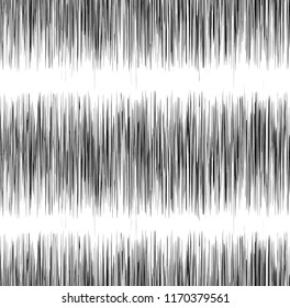 Seamless black and white texture with vibration sound. Oscillation and noise. Vector background for your creativity