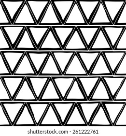 seamless black and white triangle pattern