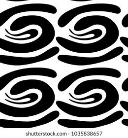 Seamless black and white. Unique modern art geometric.