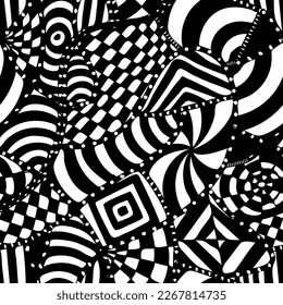 seamless black and white vector abstract pattern for prints on walls, fabrics, packaging and for creating and decorating interiors in an abstract style