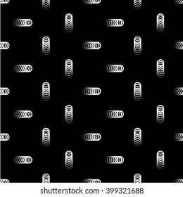 Seamless black and white vector background with abstract geometric shapes. Print. Cloth design, wallpaper.