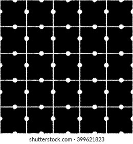 Seamless black and white vector background with abstract geometric shapes. Print. Cloth design, wallpaper.
