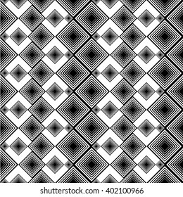 Seamless black and white vector background with abstract geometric shapes. Print. Cloth design, wallpaper.