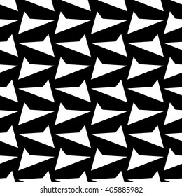 Seamless black and white vector background with abstract geometric shapes. Print. Cloth design, wallpaper.