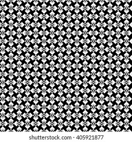 Seamless black and white vector background with abstract geometric shapes. Print. Cloth design, wallpaper.