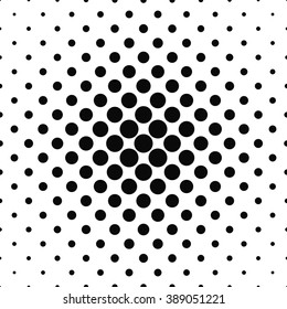 Seamless black and white vector circle pattern design