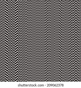 Seamless black and white vector geometric zigzag pattern