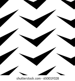 Seamless black and white vector geometric pattern. 
