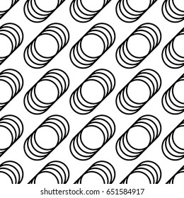 Seamless black and white vector geometric pattern. Vector illustration.
